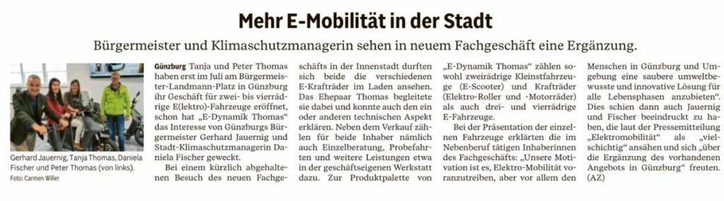 Zeitungsartikel Buergermeister